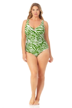 Anne Cole Plus - V Wire One Piece Swimsuit 8 Anne Cole Plus - V Wire One Piece Swimsuit -SWIMSUITS DIRECT Sales 22PO07064 GRWT 2064