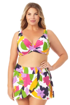 Anne Cole Plus - Underwire Twist Front Bikini Swim Top