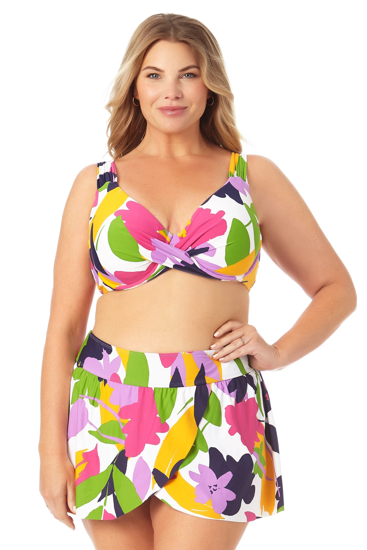 Anne Cole Plus - Underwire Twist Front Bikini Swim Top 3 Anne Cole Plus - Underwire Twist Front Bikini Swim Top