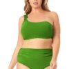 Anne Cole Plus - Assymetrical Bandeau Bikini Swim Top 2 Anne Cole Plus - Assymetrical Bandeau Bikini Swim Top -SWIMSUITS DIRECT Sales 22PT10801 MYPB36001 GRGR 1816 FRONT