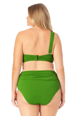 Anne Cole Plus - Assymetrical Bandeau Bikini Swim Top -SWIMSUITS DIRECT Sales 22PT10801 MYPB36001 GRGR 1832 Back