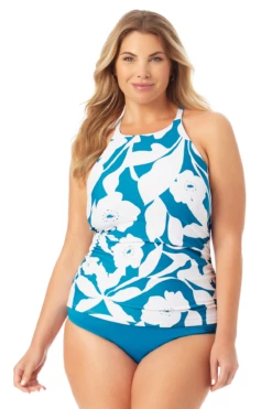 Anne Cole Plus - High Neck Tankini Top