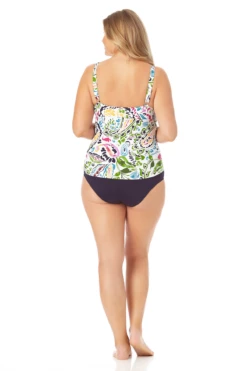 Anne Cole Plus - Retro Twist Front Underwire Tankini Swim Top 9 Anne Cole Plus - Retro Twist Front Underwire Tankini Swim Top -SWIMSUITS DIRECT Sales 22PT23497 MYPB36001 MULT 281