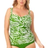 Anne Cole Plus - Twist Front Bandeaukini Swim Top 1 Anne Cole Plus - Twist Front Bandeaukini Swim Top -SWIMSUITS DIRECT Sales 22PT25064 MYPB36001 GRWT 1902 FRONT