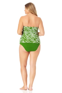 Anne Cole Plus - Twist Front Bandeaukini Swim Top -SWIMSUITS DIRECT Sales 22PT25064 MYPB36001 GRWT 1931