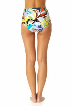 Anne Cole - Women's Fold Over High Waist Shirred Bikini Swim Bottoms -SWIMSUITS DIRECT Sales 23MB36061 MULT 0511