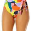 Anne Cole - Women's Soft Band Side Tie High Waist Bikini Swim Bottom -SWIMSUITS DIRECT Sales 23MB36750 MULT 1168 FRONTBOTTOM