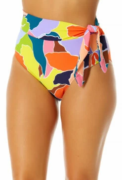 Anne Cole - Women's Soft Band Side Tie High Waist Bikini Swim Bottom