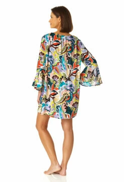 Anne Cole - Women's Bell Sleeve Tunic Swimsuit Cover Up -SWIMSUITS DIRECT Sales 23MC50961 MULT 0042
