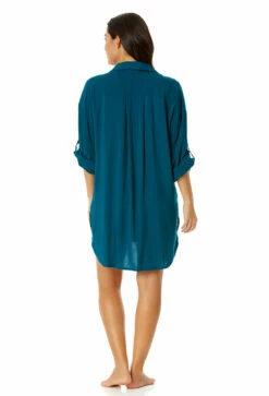 Anne Cole - Women's Button Down Shirt Swimsuit Cover Up -SWIMSUITS DIRECT Sales 23MC53001 DSBL 1173