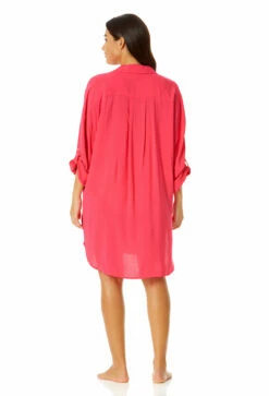 Anne Cole - Women's Button Down Shirt Swimsuit Cover Up -SWIMSUITS DIRECT Sales 23MC53001 HTPK 1591