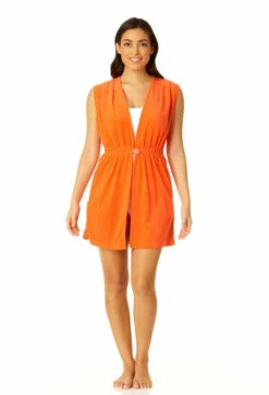 Anne Cole - Women's Terry Cloth Robe Swimsuit Cover Up -SWIMSUITS DIRECT Sales 23MC54301 SUOR 142
