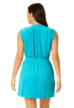 Anne Cole - Women's Terry Cloth Robe Swimsuit Cover Up -SWIMSUITS DIRECT Sales 23MC54301 TURQ 1