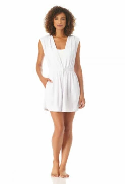 Anne Cole - Women's Terry Cloth Robe Swimsuit Cover Up -SWIMSUITS DIRECT Sales 23MC54301 WHT 526