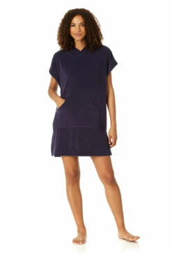 Anne Cole - Women's Terry Cloth Hoodie Swimsuit Cover Up -SWIMSUITS DIRECT Sales 23MC55201 NAVY 1547