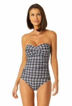 Anne Cole - Women's Twist Front Shirred One Piece Swimsuit