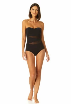 Anne Cole - Women's Mesh Strapless One Piece Swimsuit -SWIMSUITS DIRECT Sales 23MO03301 BLK 0655 15b72dfd 4d18 41cf aeff 4598ae3010d2