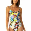 Anne Cole - Women's Shirred Lingerie Maillot One Piece Swimsuit 1 Anne Cole - Women's Shirred Lingerie Maillot One Piece Swimsuit -SWIMSUITS DIRECT Sales 23MO05761 MULT 0351 FRONT