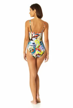 Anne Cole - Women's Shirred Lingerie Maillot One Piece Swimsuit -SWIMSUITS DIRECT Sales 23MO05761 MULT 0361