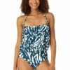Anne Cole - Women's Strapless Blouson Keyhole One Piece Swimsuit -SWIMSUITS DIRECT Sales 23MO06157 BLWH 1191 FRONT