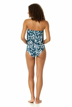 Anne Cole - Women's Strapless Blouson Keyhole One Piece Swimsuit -SWIMSUITS DIRECT Sales 23MO06157 BLWH 1242