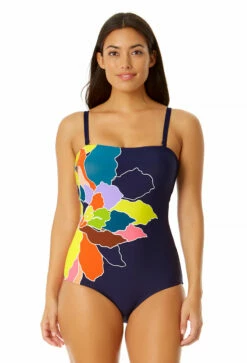 Anne Cole - Women's Classic Strapless One Piece Swimsuit -SWIMSUITS DIRECT Sales 23MO09950 MULT 1253 FRONT