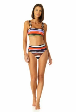 Anne Cole - Women's Ring Strap Strapless Bandeau Swim Top -SWIMSUITS DIRECT Sales 23MT13285 MULT 23MB37485 MULT 1505