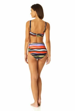 Anne Cole - Women's Ring Strap Strapless Bandeau Swim Top -SWIMSUITS DIRECT Sales 23MT13285 MULT 23MB37485 MULT 1537