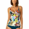 Anne Cole - Women's Retro Twist Front Underwire Tankini Swim Top