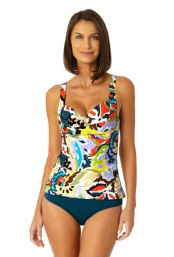Anne Cole - Women's Retro Twist Front Underwire Tankini Swim Top