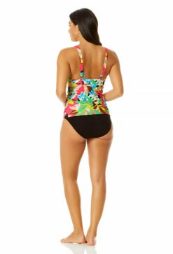 Anne Cole - Women's Easy Ring Tri Tankini Swim Top -SWIMSUITS DIRECT Sales 23MT24665 MULT MYMB36001 BLK 848