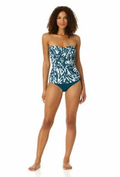 Anne Cole - Women's Twist Front Bandeaukini Swim Top -SWIMSUITS DIRECT Sales 23MT25057 BLWH MYMB36001 DSBL 1405
