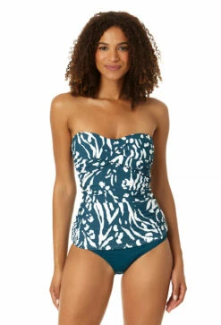Anne Cole - Women's Twist Front Bandeaukini Swim Top -SWIMSUITS DIRECT Sales 23MT25057 BLWH MYMB36001 DSBL 1405 FRONT