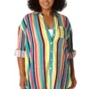 Anne Cole Plus - Women's Button Down Shirt Swimsuit Cover Up 2 Anne Cole Plus - Women's Button Down Shirt Swimsuit Cover Up -SWIMSUITS DIRECT Sales 23PC53084 MULT 1