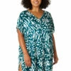 Anne Cole Plus - Women's Easy Tunic Swimsuit Cover Up 2 Anne Cole Plus - Women's Easy Tunic Swimsuit Cover Up -SWIMSUITS DIRECT Sales 23PC54157 BLWH 0821 FRONT