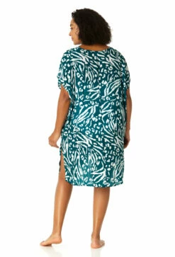 Anne Cole Plus - Women's Easy Tunic Swimsuit Cover Up 9 Anne Cole Plus - Women's Easy Tunic Swimsuit Cover Up -SWIMSUITS DIRECT Sales 23PC54157 BLWH 0848