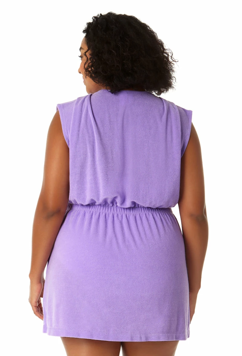 Anne Cole Plus - Women's Terry Cloth Robe Swimsuit Cover Up 4 Anne Cole Plus - Women's Terry Cloth Robe Swimsuit Cover Up - Image 2