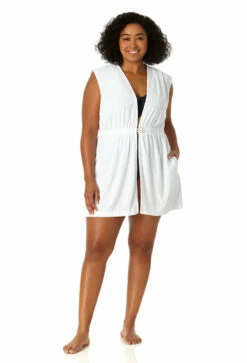 Anne Cole Plus - Women's Terry Cloth Robe Swimsuit Cover Up 16 Anne Cole Plus - Women's Terry Cloth Robe Swimsuit Cover Up -SWIMSUITS DIRECT Sales 23PC54301 AME 0814