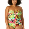Anne Cole Plus - Women's Twist Front Shirred One Piece Swimsuit
