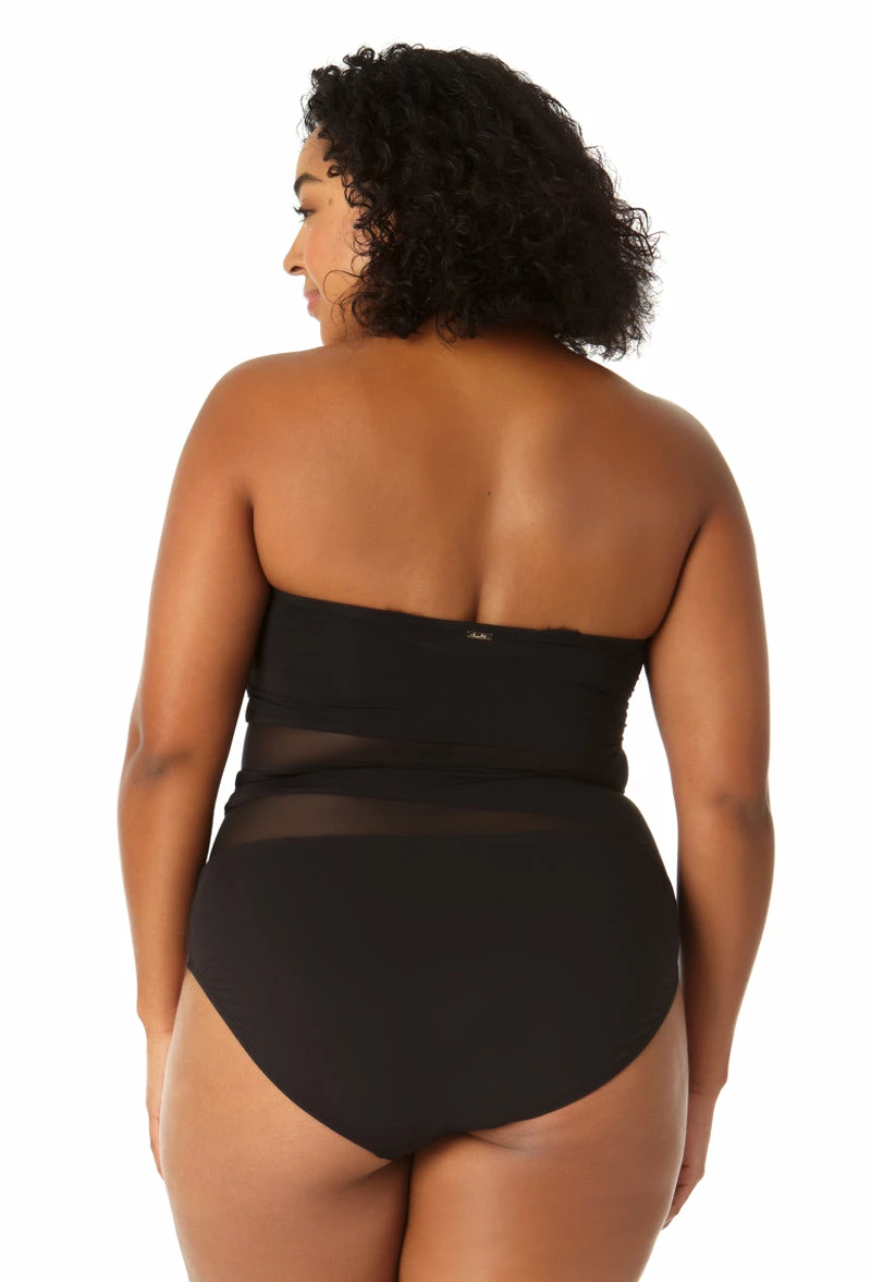 Anne Cole Plus - Women's Mesh Strapless One Piece Swimsuit 4 Anne Cole Plus - Women's Mesh Strapless One Piece Swimsuit - Image 2
