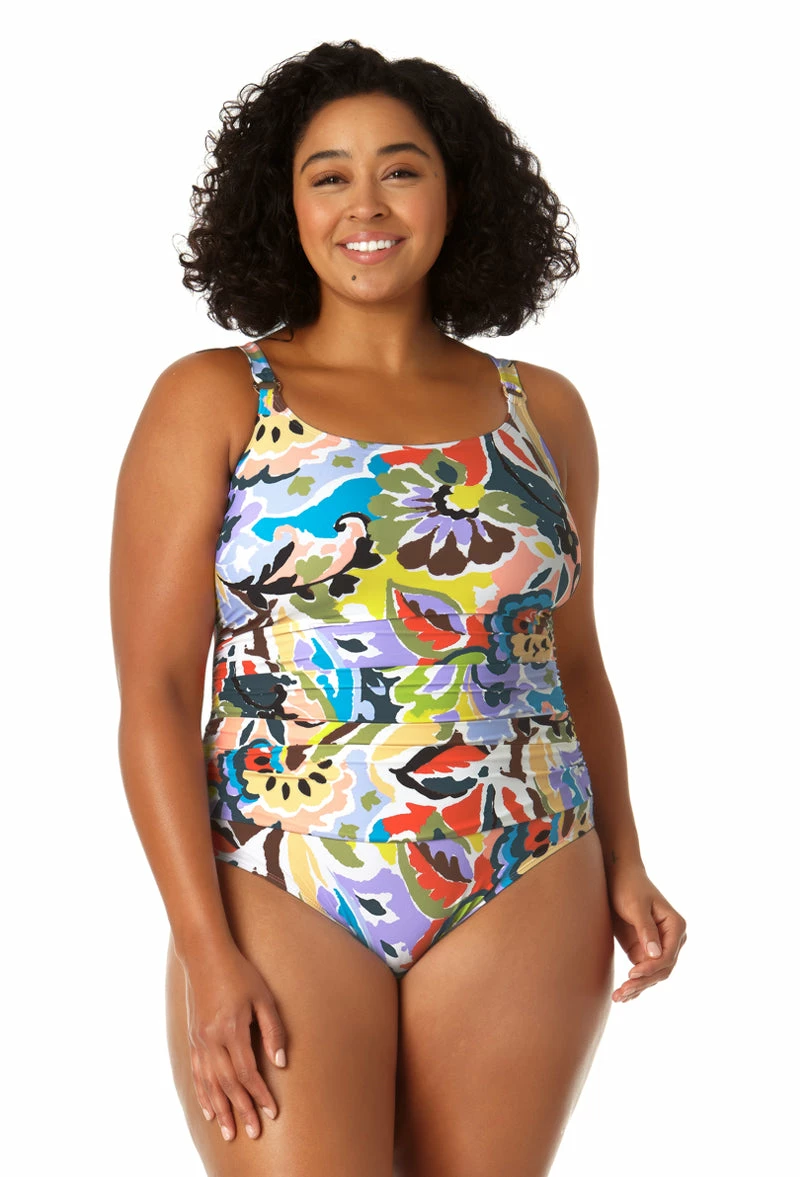Anne Cole Plus - Women's Shirred Lingerie Maillot One Piece Swimsuit 3 Anne Cole Plus - Women's Shirred Lingerie Maillot One Piece Swimsuit