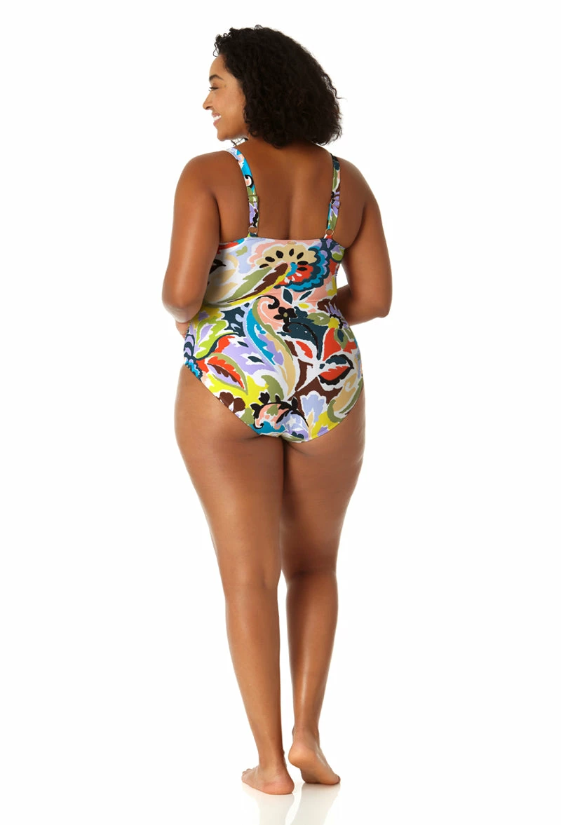 Anne Cole Plus - Women's Shirred Lingerie Maillot One Piece Swimsuit 6 Anne Cole Plus - Women's Shirred Lingerie Maillot One Piece Swimsuit - Image 4