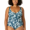 Anne Cole Plus - Women's V-Wire One Piece Swimsuit 1 Anne Cole Plus - Women's V-Wire One Piece Swimsuit -SWIMSUITS DIRECT Sales 23PO07057 BLWH 0704 FRONT