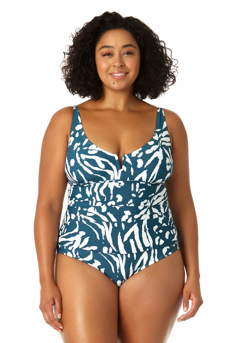 Anne Cole Plus - Women's V-Wire One Piece Swimsuit 2 Anne Cole Plus - Women's V-Wire One Piece Swimsuit