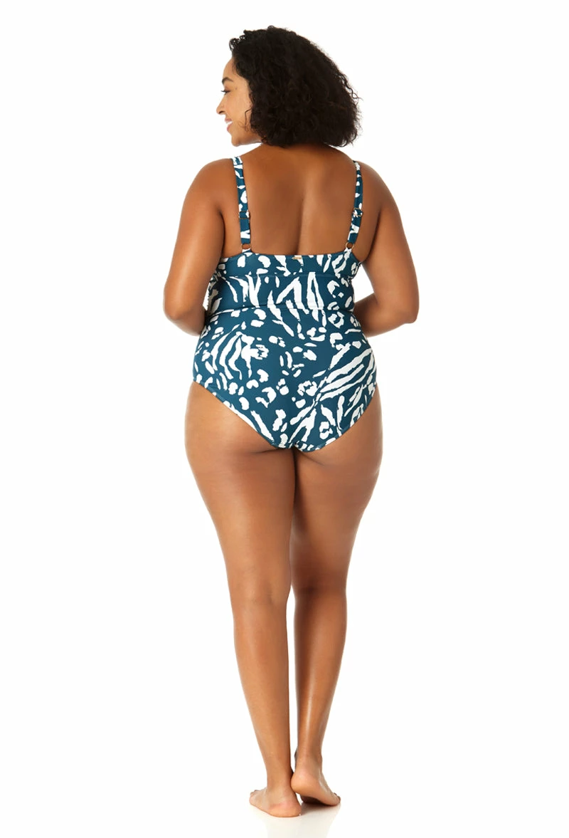 Anne Cole Plus - Women's V-Wire One Piece Swimsuit 5 Anne Cole Plus - Women's V-Wire One Piece Swimsuit - Image 4