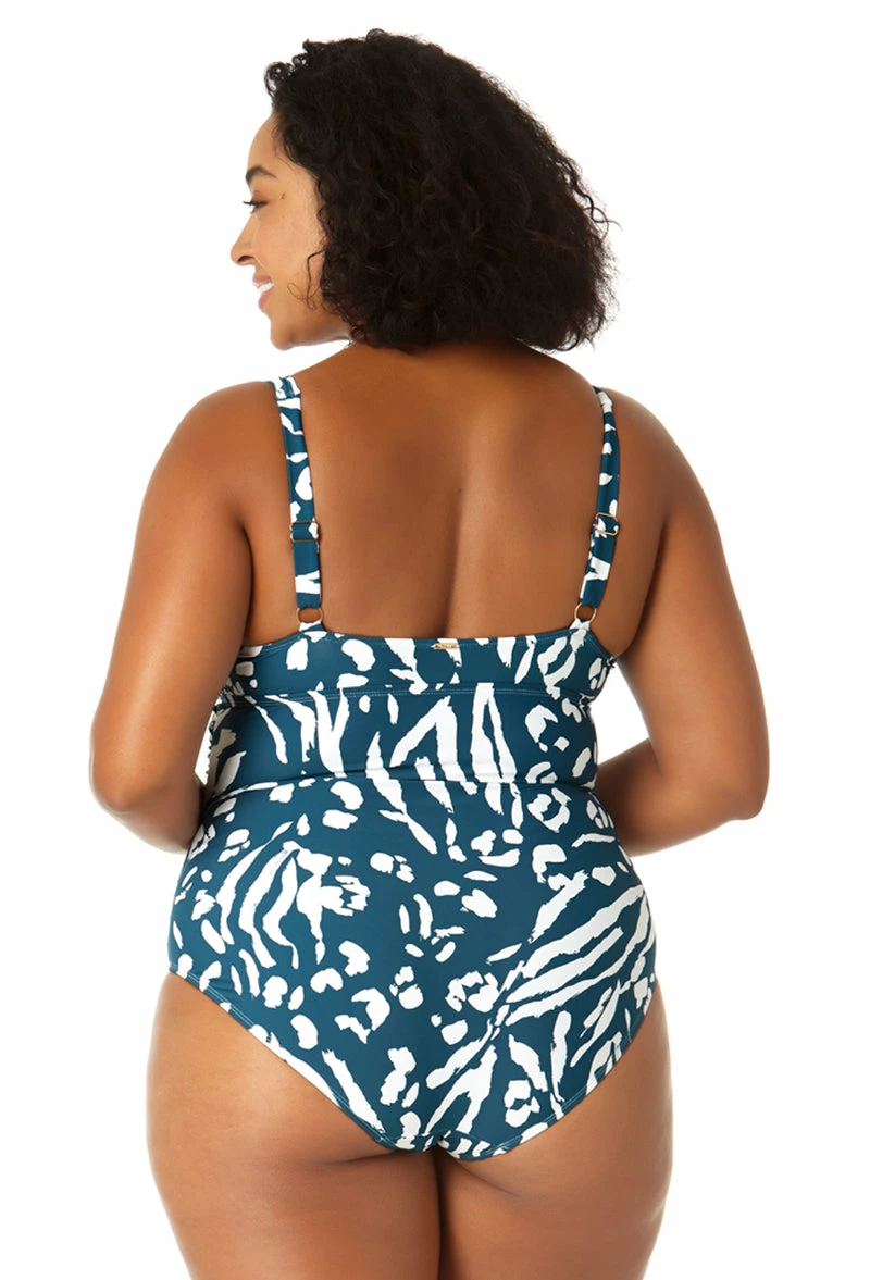 Anne Cole Plus - Women's V-Wire One Piece Swimsuit 3 Anne Cole Plus - Women's V-Wire One Piece Swimsuit - Image 2