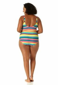 Anne Cole Plus - Women's Center Tab Over The Shoulder One Piece Swimsuit 9 Anne Cole Plus - Women's Center Tab Over The Shoulder One Piece Swimsuit -SWIMSUITS DIRECT Sales 23PO07584 MULT 1781