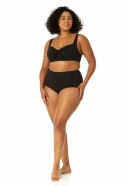 Anne Cole Plus - Women's Retro Underwire Bikini Swim Top 15 Anne Cole Plus - Women's Retro Underwire Bikini Swim Top -SWIMSUITS DIRECT Sales 23PT10601 BLK 23MB33601 BLK 1066