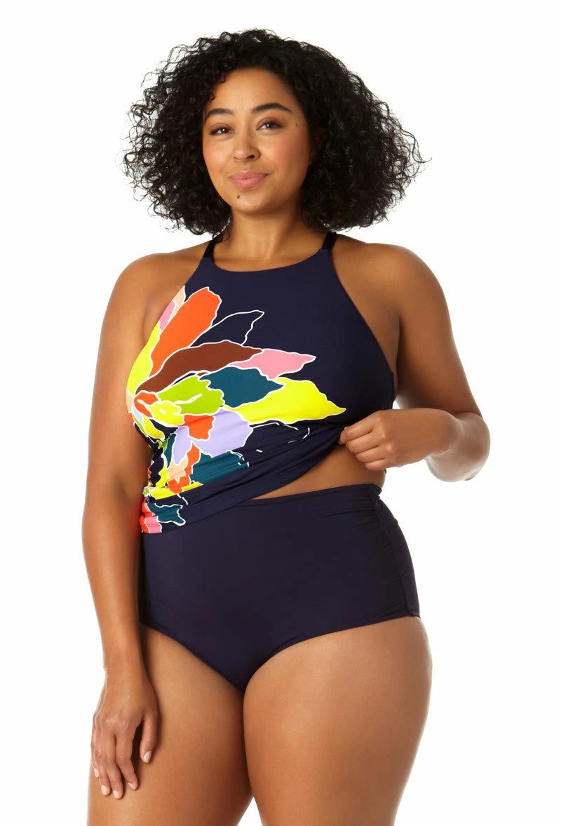 Anne Cole Plus - Women's High Neck Tankini Top 7 Anne Cole Plus - Women's High Neck Tankini Top - Image 5