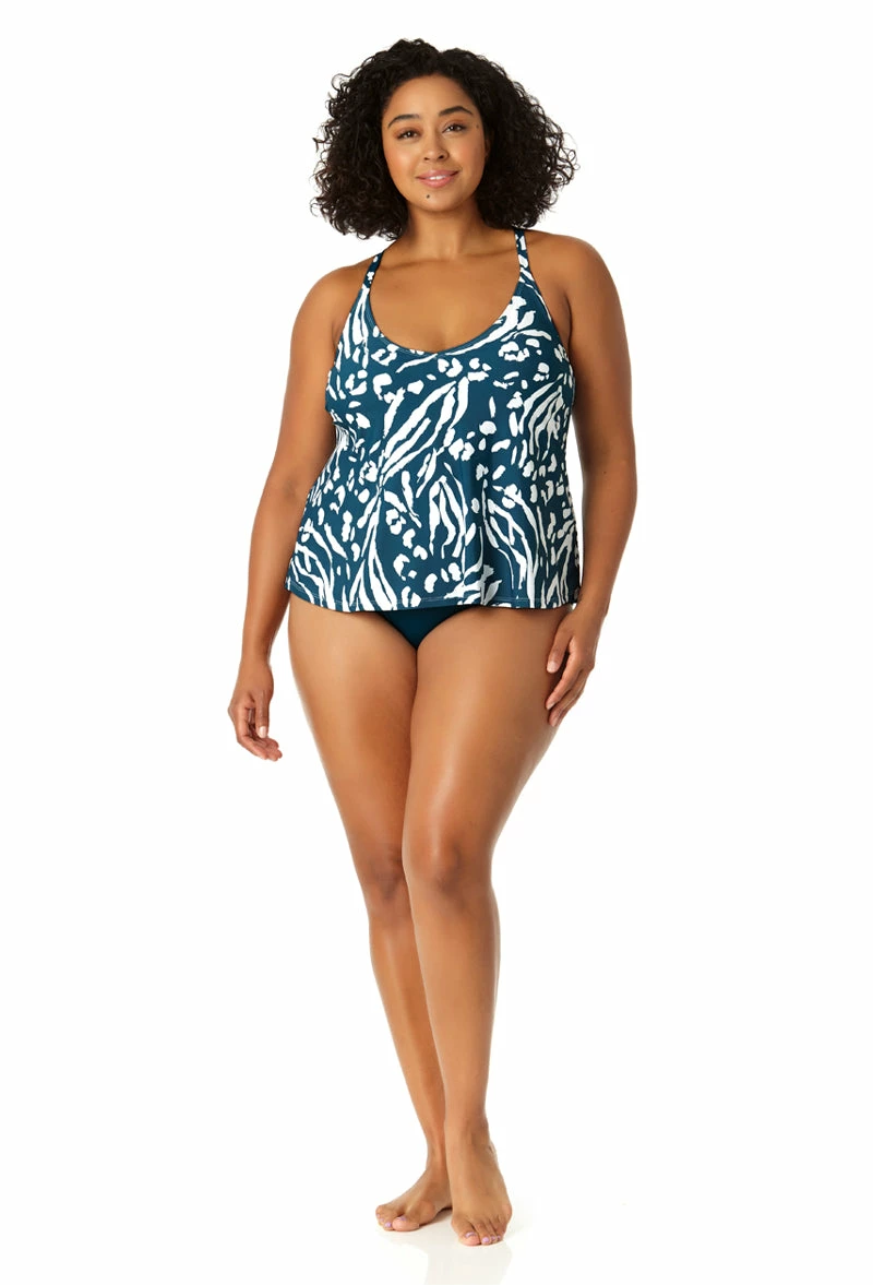 Anne Cole Plus - Women's Easy Triangle Tankini Swim Top 5 Anne Cole Plus - Women's Easy Triangle Tankini Swim Top - Image 3